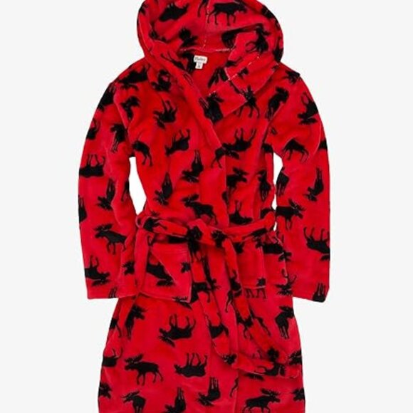 Hatley Moose Adult Fleece Robe - Picture 1 of 6